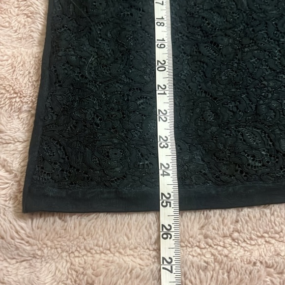 NWT Karl Lagerfeld deep green lace overlay sweater with metal button accents - Picture 9 of 12